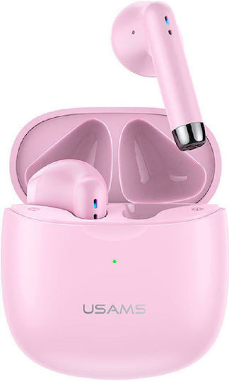 Usams IA04 Ohrstöpsel Bluetooth-Freisprecheinrichtung Kopfhörer mit Ladeetui Rosa