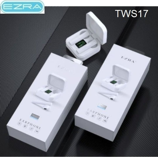 Ezra TWS-17 Earbud Bluetooth Handsfree Earphones with Charging Case White