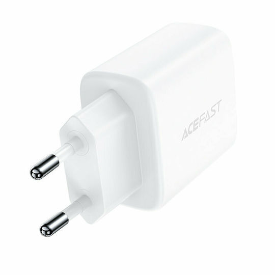 Acefast Wireless Charger With USB-A Output Port And USB-C Output Port 20W Quick Charge 3.0 White A25