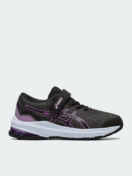 GT-1000 11 PS Kids Sports Shoes Running with Hoop & Loop Closure Black