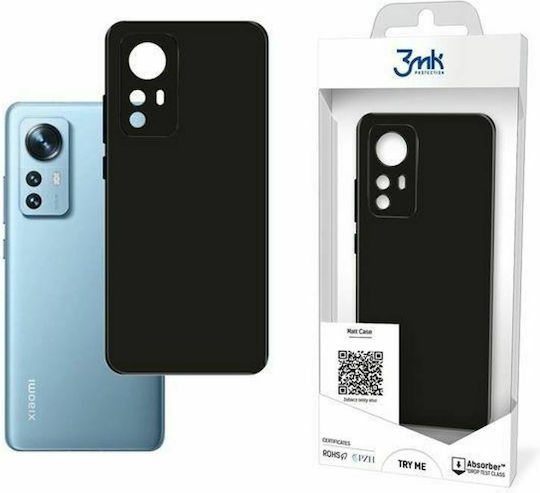 3MK Matt Back Cover Σιλικόνης Μαύρο (Xiaomi 12 Pro)
