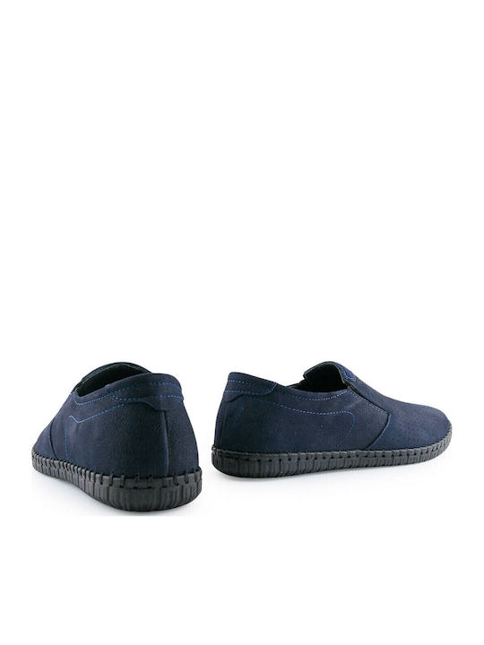 Men's Leather Casual Shoes Blue