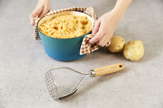 Culinare Πρέσα Πατάτας από Ανοξείδωτο Ατσάλι Ασημί-Καφέ 27cm