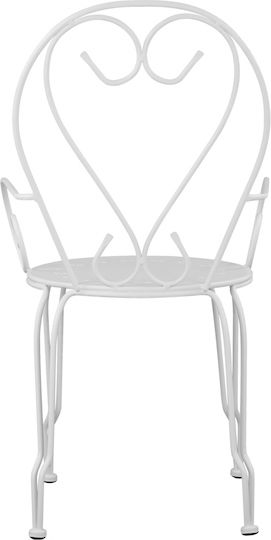 Scaun din Fier Forjat Metalic Amore Alb 1buc 49x48x90cm.