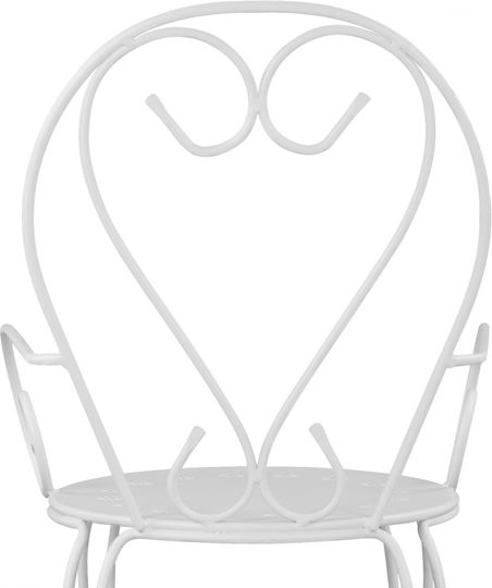 Scaun din Fier Forjat Metalic Amore Alb 1buc 49x48x90cm.