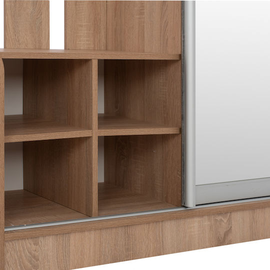 Dulce Entry Furniture with Mirror / Hanger / Shoe Rack & Wardrobe Sonoma 120x45x210cm
