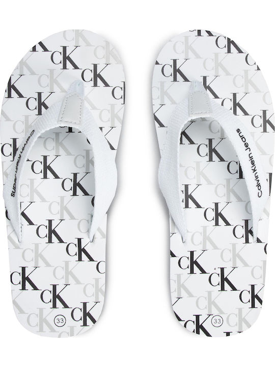 Παιδικές Σαγιονάρες Flip Flops Λευκές