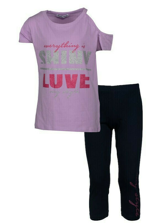 Evita Kids Set with Lilac Leggings 2 Pieces