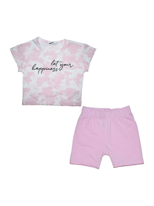 Kids' Set with Shorts Summer 2pcs Pink