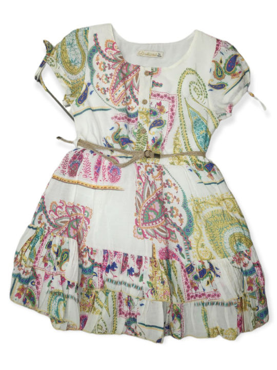 Children's Dress Short Sleeve Ecru