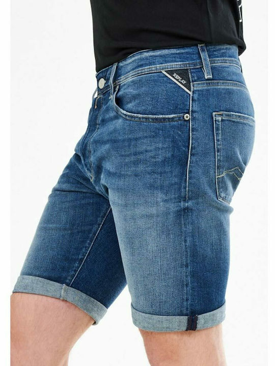 Herrenshorts Jeans Blau