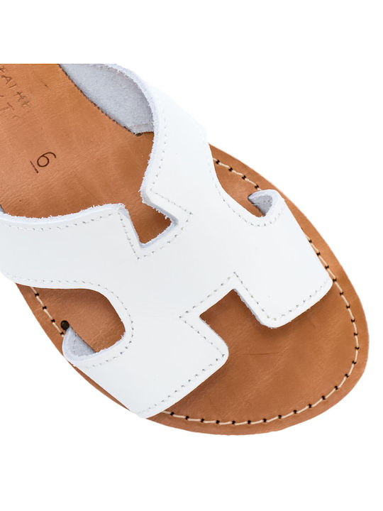 Women's sandals Climatsakis fasa with openings white 037