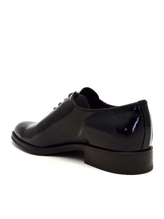 Herrenschuhe aus Lackleder Schwarz