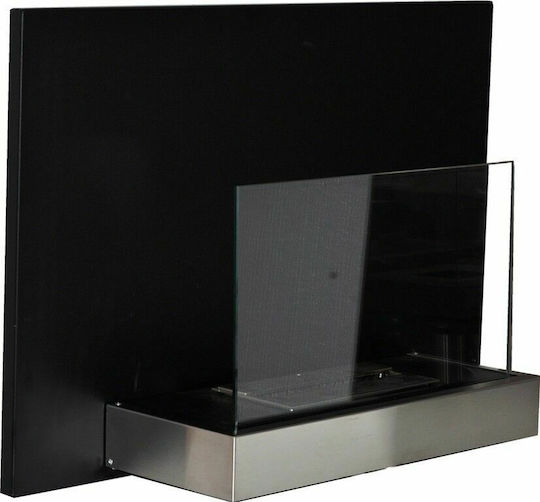 EcoHot Bio Wall 65 Επιτοίχιο Τζάκι Βιοαιθανόλης Εσωτερικού Χώρου Μαύρο 65x26x45cm