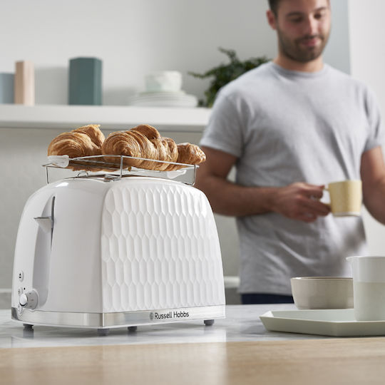 Russell Hobbs Honeycomb Φρυγανιέρα 2 Θέσεων 1500W Λευκή