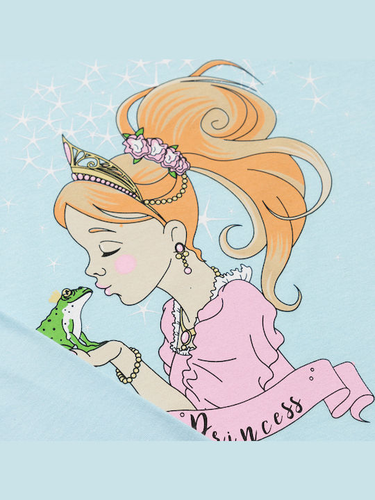 Minerva Kinder Schlafanzug Sommerlich Hellblau Princess