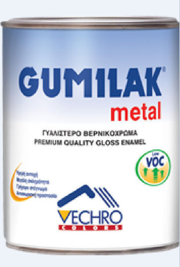 Vechro Βερνικόχρωμα Αντισκωριακό Διαλύτου Gumilak Metal Duco 0.375lt Λευκό Γυαλιστερό
