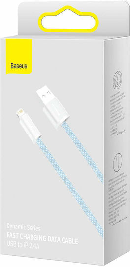 Baseus Dynamic Плетена USB-A към Lightning кабел Син 1м (CALD000403)