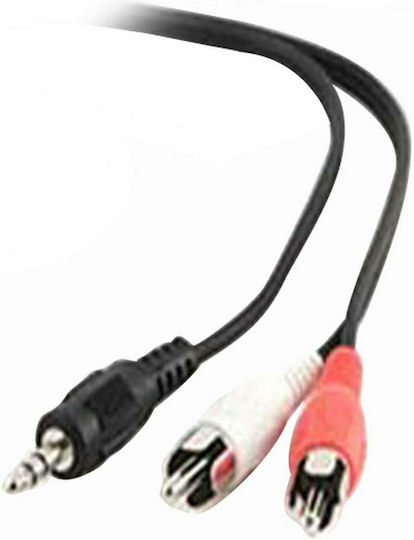 Cablexpert Καλώδιο Ήχου 3.5mm male - RCA male Μαύρο 0.2m CCA-458-0.2