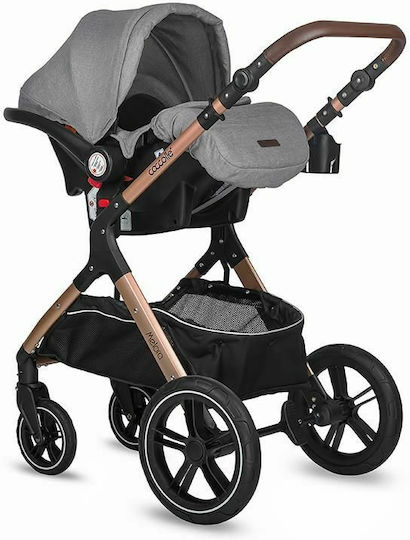 Coccolle Melora Adjustable 3 in 1 Baby Stroller Suitable for Newborn Moonlit Grey