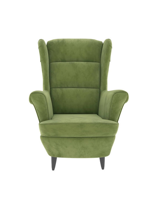 Ohrensessel Samt Light Green 81x90x96.5cm