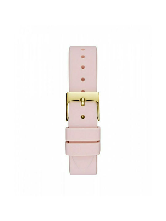 Guess Pearl Uhr mit Rosa Lederarmband