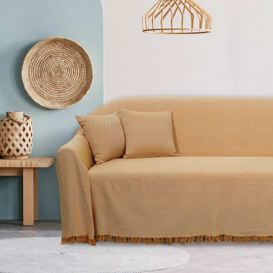Das Home Three-Seater Sofa Throw 0221 180x300cm Orange