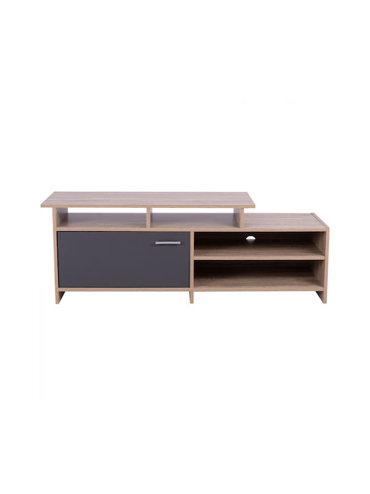 TV Stand Wooden Sonama / Grey L128xW39xH46cm