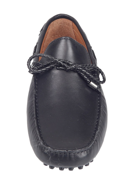 Δερμάτινα Ανδρικά Boat Shoes σε Μαύρο Χρώμα