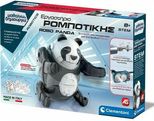 Clementoni Εργαστήριο Ρομποτικης Robo Panda STEM Εκπαιδευτικό Παιχνίδι Ρομποτικής Μαθαίνω & Δημιουργώ για 8+ Ετών