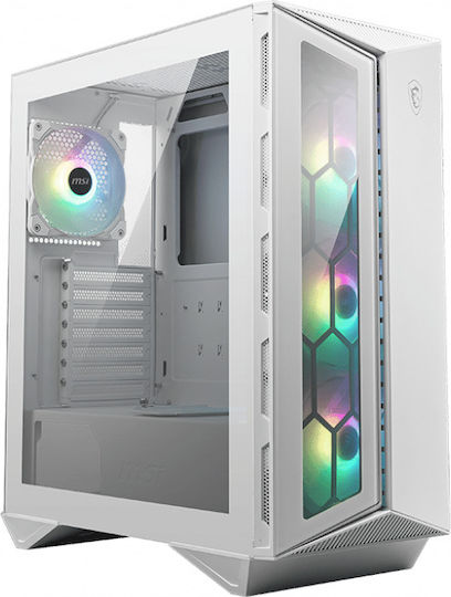 MSI MPG Gungnir 110R Gaming Midi Tower Κουτί Υπολογιστή με Πλαϊνό Παράθυρο και RGB Φωτισμό White