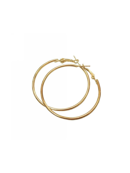 Kostibas Fashion Earrings Hoops made of Steel Gold Plated