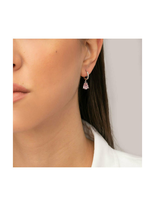 Excite-Fashion Elegant Essence Earrings Hoops made of Silver with Stones