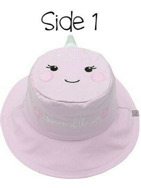 Flapjackkids Παιδικό Καπέλο Bucket Υφασμάτινο Αντηλιακό Μονόκερος / Αστερίας Ροζ