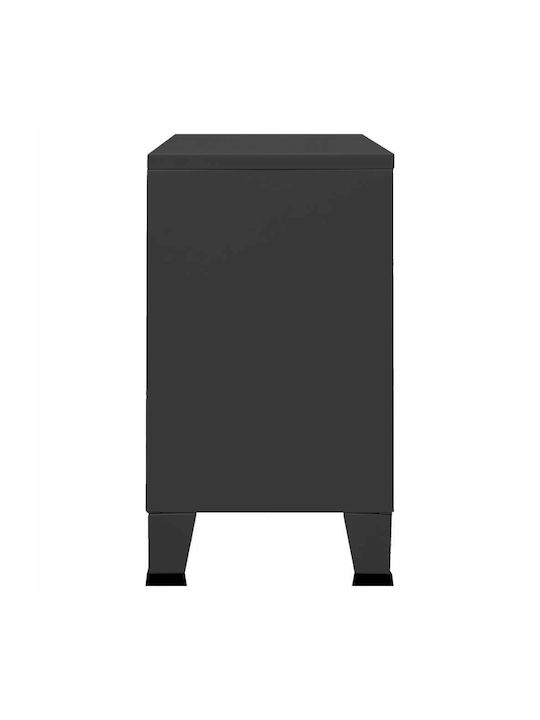 Glass Buffet Μαύρο L105xW35xH62cm