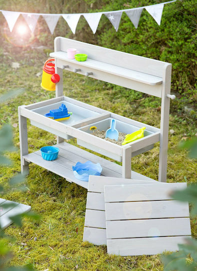 Polihome Sandkasten aus Holz 99x35x88cm.