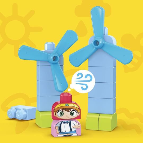 Mega Bloks Cuburi De Construit Green Town Build & Learn Eco House Pentru 1+ Ani 92 Bucăți