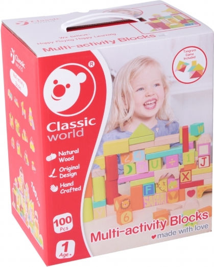 Classic World Дървени Конструктори Multi Activity за 1+ Години 100 Бройки