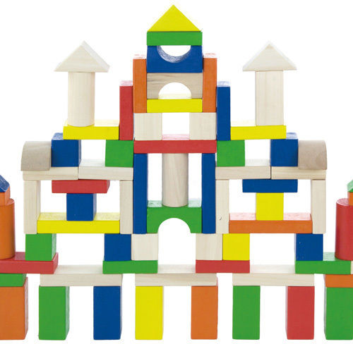 Viga Toys Blocks Construction Wooden for 2-5 years old Years 100pcs