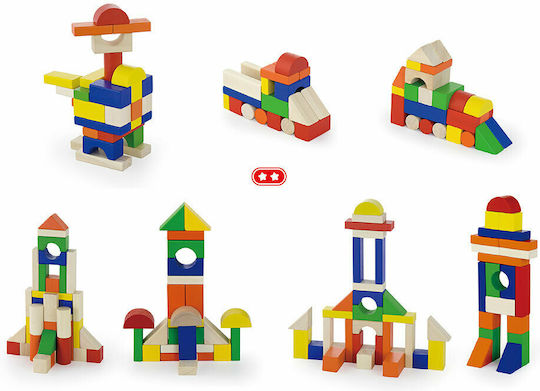 Viga Toys Blocks Construction Wooden for 2-5 years old Years 100pcs