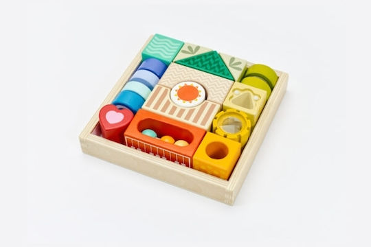 Classic World Wooden Building Blocks Exploration for 1.5+ Years 14 Pieces