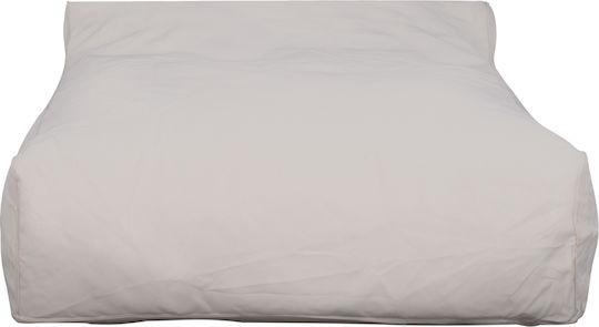 Bean Bag Chair Sunbed Waterproof Yamin White 140x140x60cm
