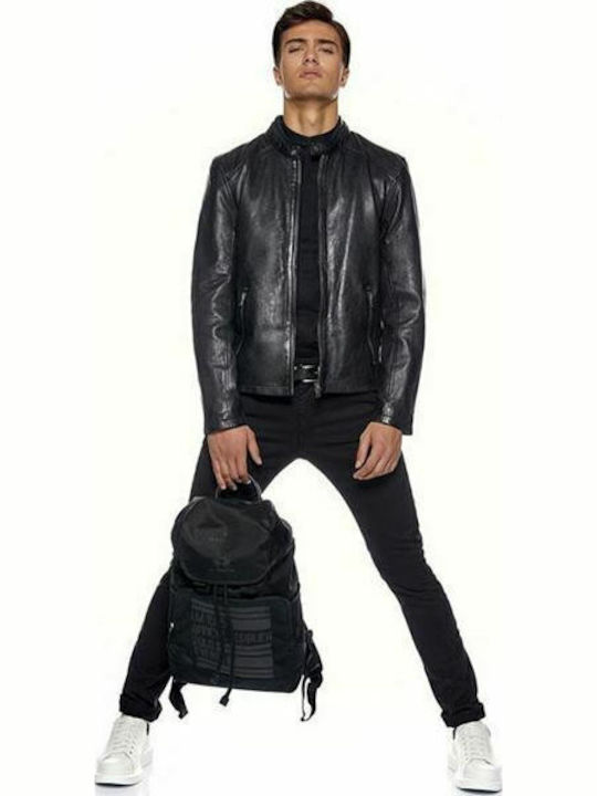 Erik Leather Jacket Black