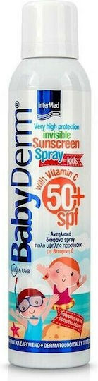 InterMed Babyderm Waterproof Baby Sunscreen Spray SPF50 200ml