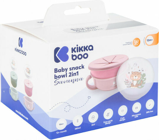 Kikka Boo Bol pentru copii Savanna din silicon Roz