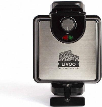 Livoo Βαφλιέρα για Τετράγωνες Βάφλες 4 Θέσεων 1000W