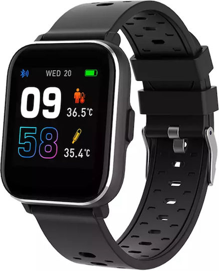 Denver SW-165 Smartwatch με Παλμογράφο (Μαύρο)