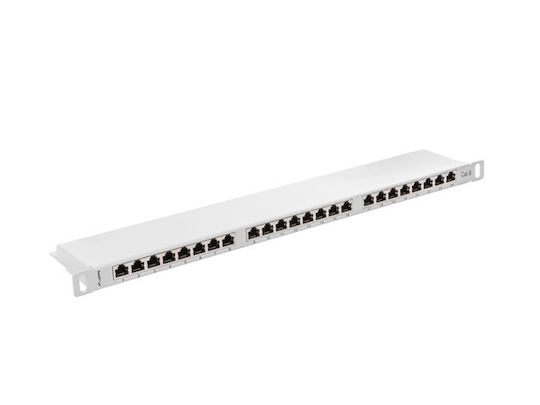 Lanberg Shielded Patch Panel for Rack 1U 19" with 24 cat6 Ports Gray