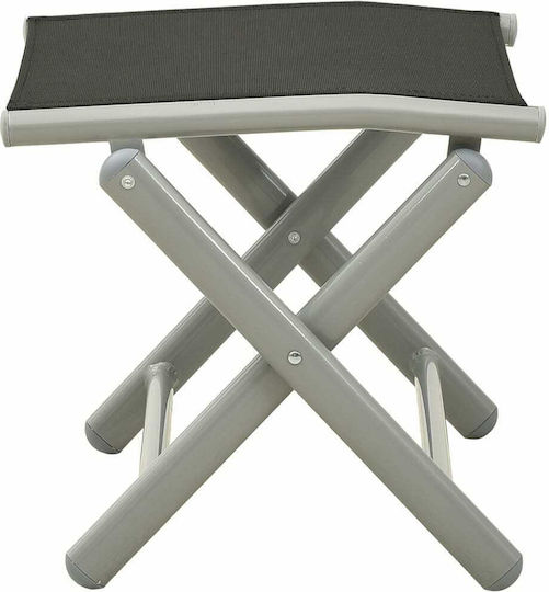 Outdoor Garden Stool made of Aluminum Black 50x41x38cm
