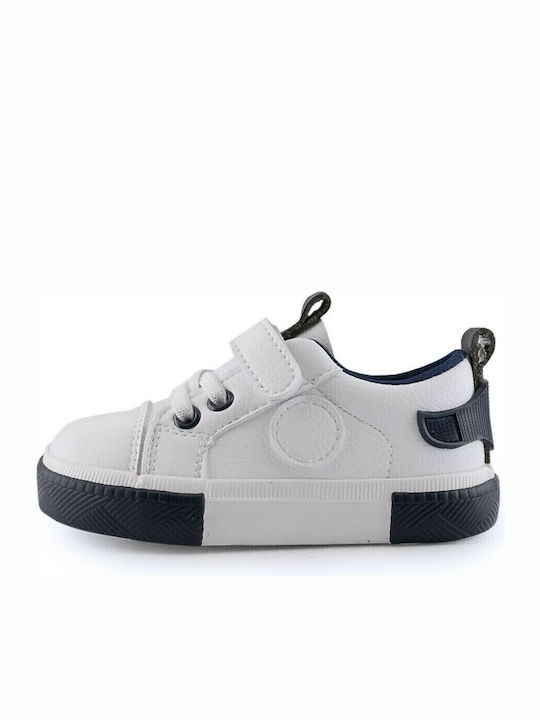 Lazaro Kids Sneakers with Scratch White